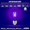 Luxrite A19 LED Edison Black Light Bulb 6W UVA397-407nm Enclosed Fixture Rated E26 Base LR21729-1PK - alternate 4